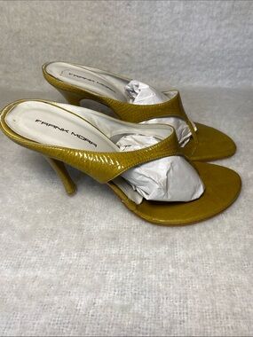 Frank Morr Leather Thong Heel Sandals